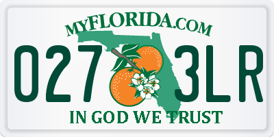 FL license plate 0273LR