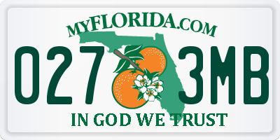FL license plate 0273MB