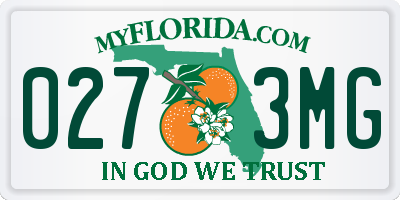 FL license plate 0273MG