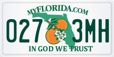 FL license plate 0273MH