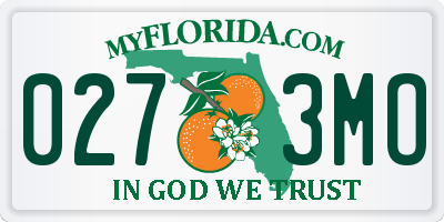 FL license plate 0273MO