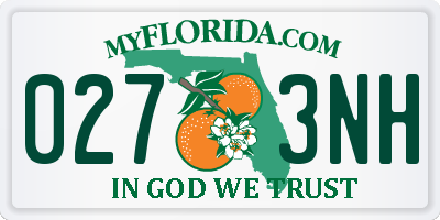 FL license plate 0273NH