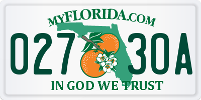 FL license plate 0273OA