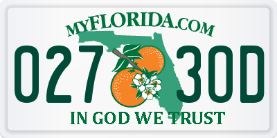 FL license plate 0273OD
