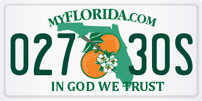FL license plate 0273OS
