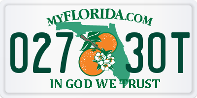 FL license plate 0273OT