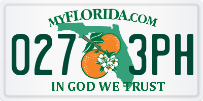 FL license plate 0273PH