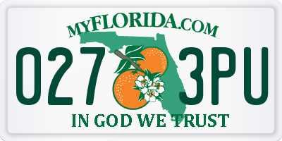 FL license plate 0273PU