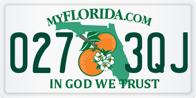 FL license plate 0273QJ
