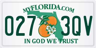 FL license plate 0273QV