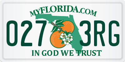 FL license plate 0273RG