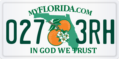 FL license plate 0273RH