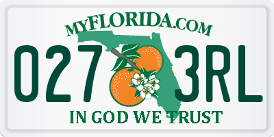 FL license plate 0273RL