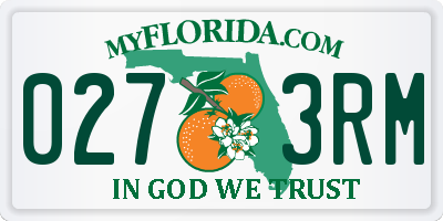 FL license plate 0273RM