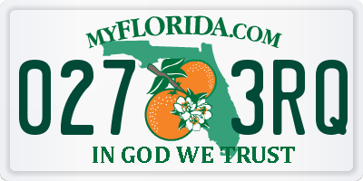 FL license plate 0273RQ