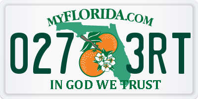 FL license plate 0273RT