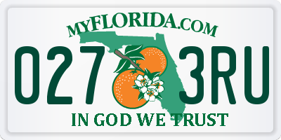 FL license plate 0273RU