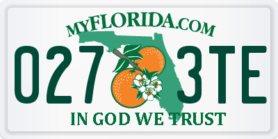 FL license plate 0273TE