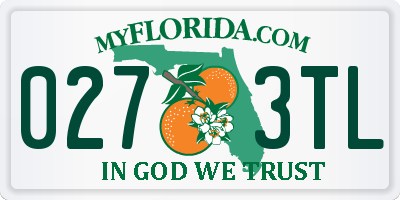 FL license plate 0273TL