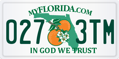 FL license plate 0273TM