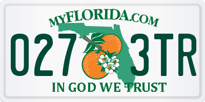 FL license plate 0273TR