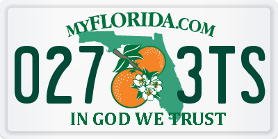 FL license plate 0273TS
