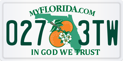 FL license plate 0273TW