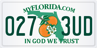 FL license plate 0273UD