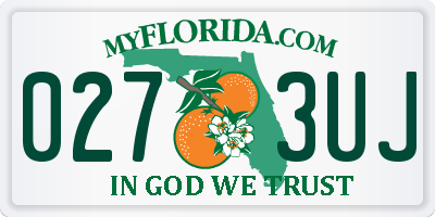 FL license plate 0273UJ