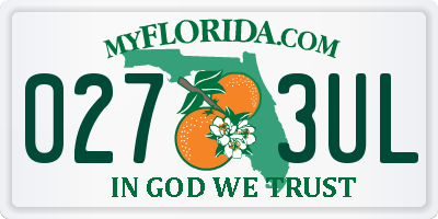 FL license plate 0273UL