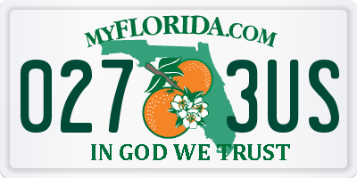 FL license plate 0273US