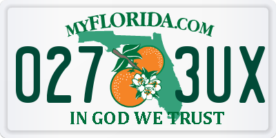 FL license plate 0273UX