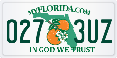 FL license plate 0273UZ