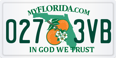 FL license plate 0273VB