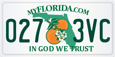 FL license plate 0273VC