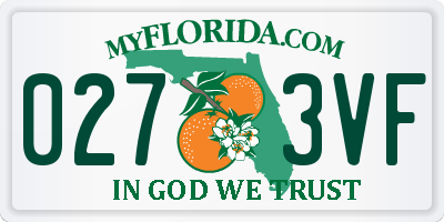 FL license plate 0273VF