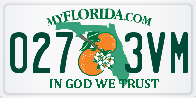 FL license plate 0273VM