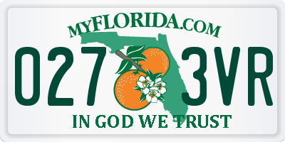 FL license plate 0273VR