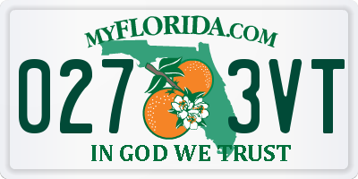 FL license plate 0273VT