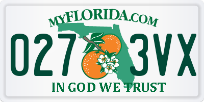 FL license plate 0273VX