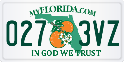 FL license plate 0273VZ