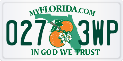 FL license plate 0273WP