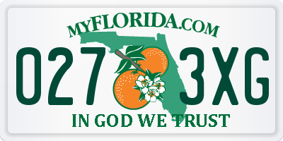 FL license plate 0273XG