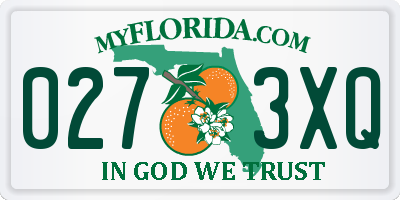 FL license plate 0273XQ