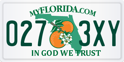 FL license plate 0273XY