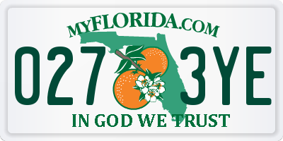 FL license plate 0273YE
