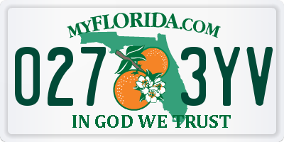 FL license plate 0273YV