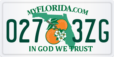 FL license plate 0273ZG