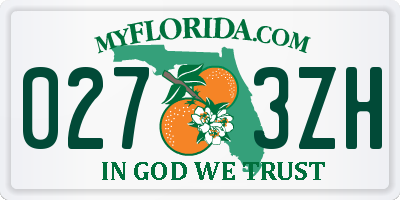 FL license plate 0273ZH