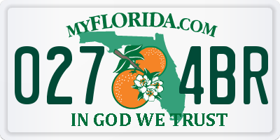 FL license plate 0274BR